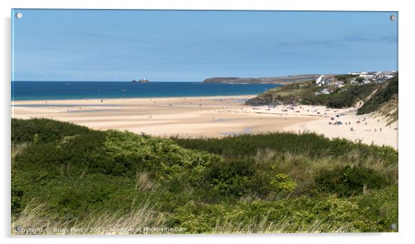 View from Lelant and Porth Kidney to Hayle and God Acrylic by Brian Pierce