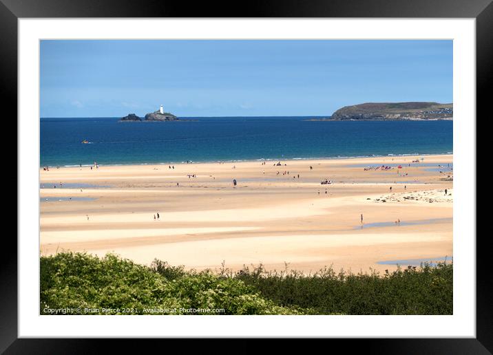 View from Lelant and Porth Kidney to Hayle Framed Mounted Print by Brian Pierce