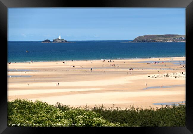 View from Lelant and Porth Kidney to Hayle Framed Print by Brian Pierce