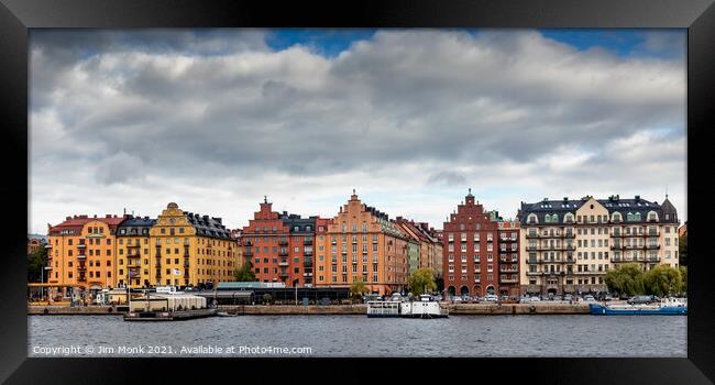 Kungsholmen waterfront, Stockholm Framed Print by Jim Monk
