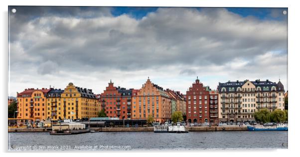 Kungsholmen waterfront, Stockholm Acrylic by Jim Monk