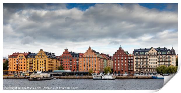 Kungsholmen waterfront, Stockholm Print by Jim Monk