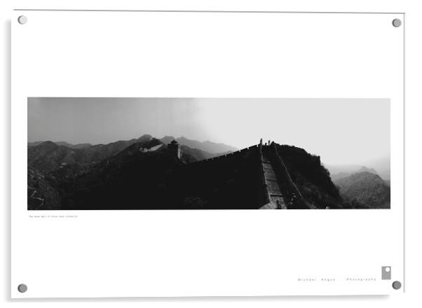 The Great Wall of China (Jinshalin) Acrylic by Michael Angus