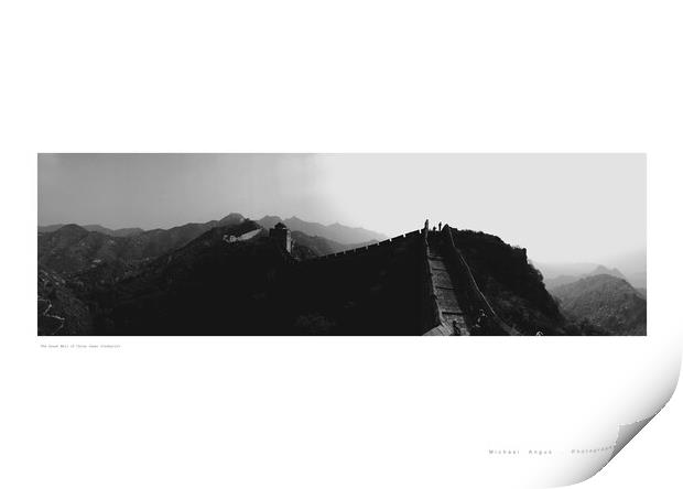 The Great Wall of China (Jinshalin) Print by Michael Angus