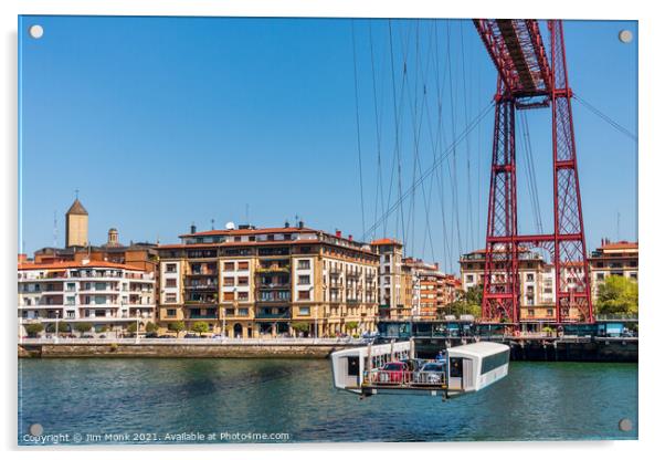Vizcaya Bridge, Spain Acrylic by Jim Monk