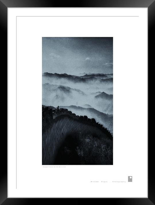 Shixiaguan Pinnacle: Great Wall of China Framed Mounted Print by Michael Angus
