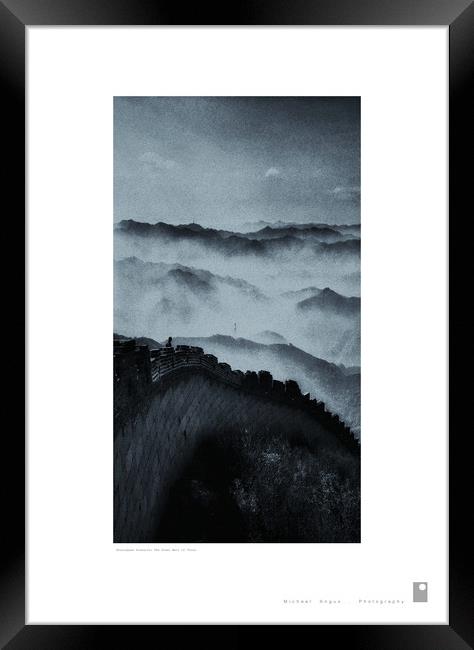 Shixiaguan Pinnacle: Great Wall of China Framed Print by Michael Angus