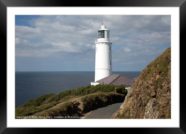 Trevose Lighthouse, Nr Padstow, Cornwall Framed Mounted Print by Brian Pierce