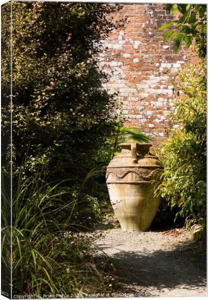 Old pot by the wall  Canvas Print by Brian Pierce