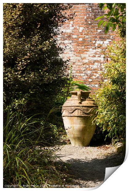 Old pot by the wall  Print by Brian Pierce