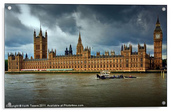 London - Houses of Parliament Acrylic by Keith Towers Canvases & Prints