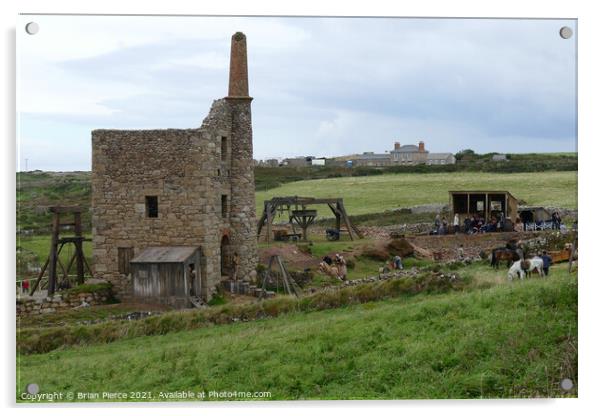 West Wheal Owels Mine at Botallack dressed for fil Acrylic by Brian Pierce