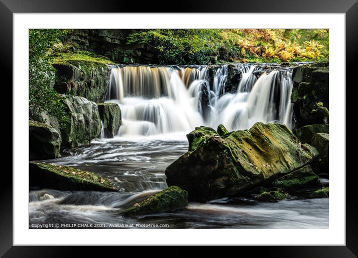 Nelly Ayre foss near Goathland in the yorkshire moors 199 Framed Mounted Print by PHILIP CHALK