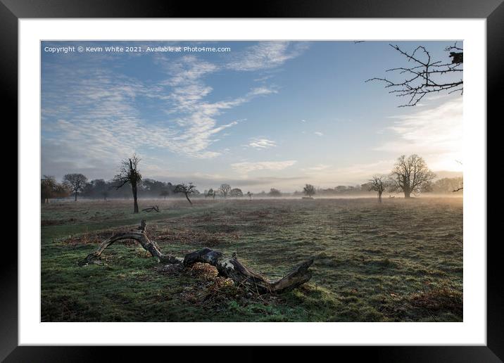 sun is rising over Bushy Park Framed Mounted Print by Kevin White