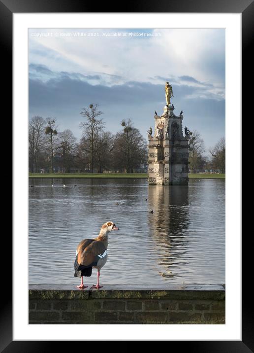 The Diana Fountain in Bushy Park Framed Mounted Print by Kevin White