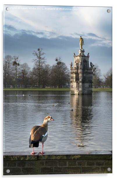 The Diana Fountain in Bushy Park Acrylic by Kevin White