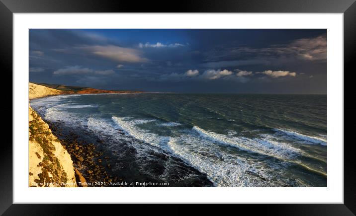 Compton Bay, Isle of Wight, UK Framed Mounted Print by Geraint Tellem ARPS