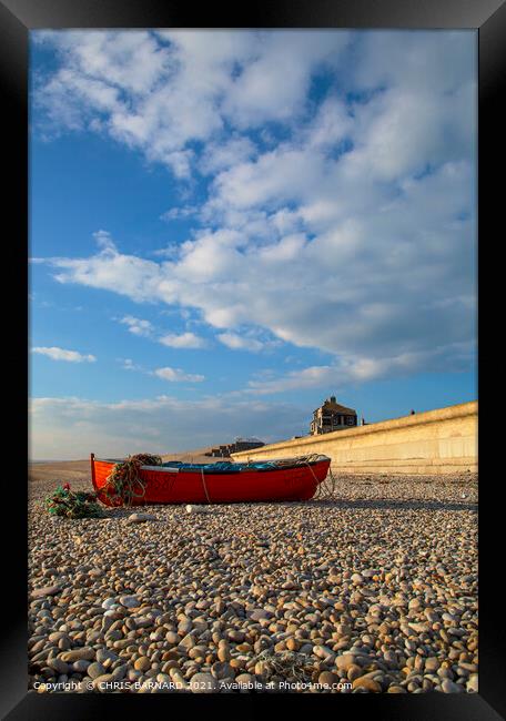 Chesil Beach Framed Print by CHRIS BARNARD