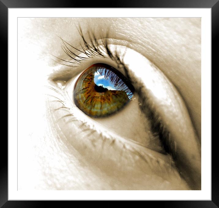 in a child's eye (reflections) Framed Mounted Print by Heather Newton