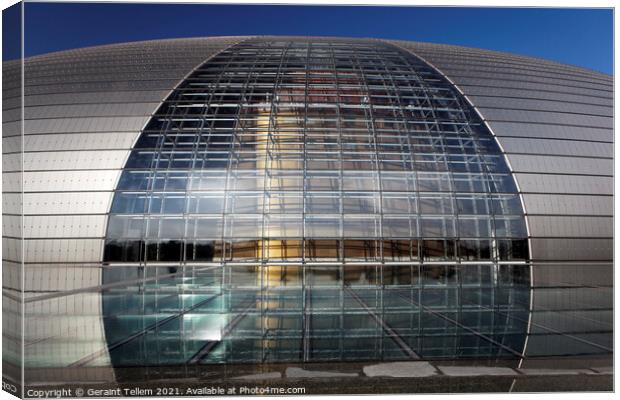 National Centre for the Performing Arts, Beijing, China Canvas Print by Geraint Tellem ARPS
