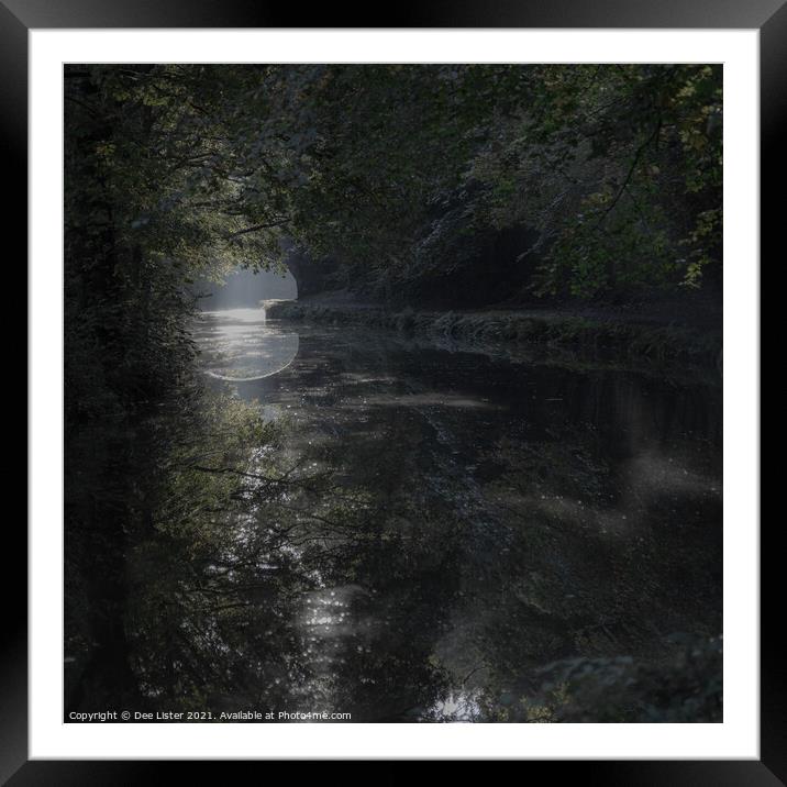 Tree reflections in Adlington canal Chorley  Framed Mounted Print by Dee Lister