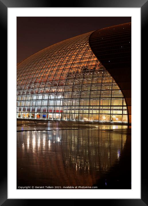 National Centre for The Performing Arts, Beijing, China Framed Mounted Print by Geraint Tellem ARPS