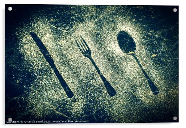 Cutlery Acrylic by Amanda Elwell