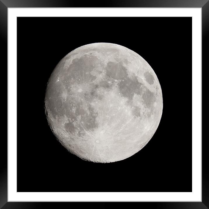 Full Moon Framed Mounted Print by chris smith