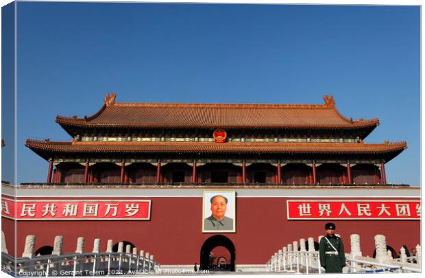 Meridian Gate, Forbidden City, Beijing, China Canvas Print by Geraint Tellem ARPS