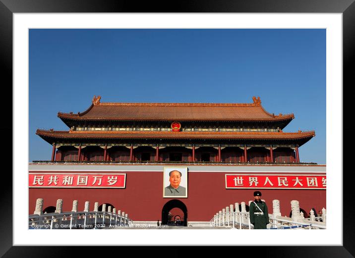 Meridian Gate, Forbidden City, Beijing, China Framed Mounted Print by Geraint Tellem ARPS