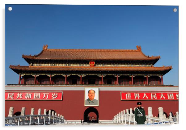 Meridian Gate, Forbidden City, Beijing, China Acrylic by Geraint Tellem ARPS