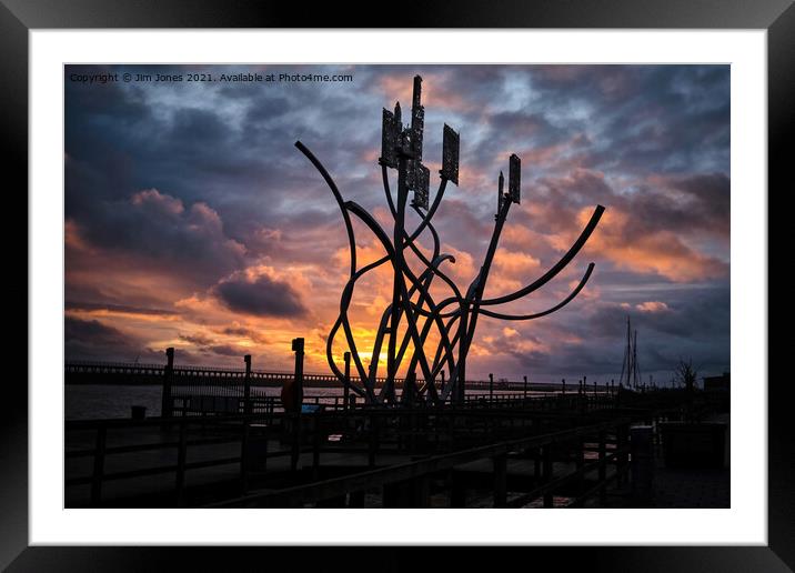 The Spirit of the Staithes just after sunrise Framed Mounted Print by Jim Jones