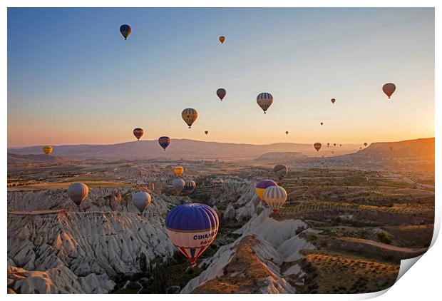 Ballooning in Cappadocia, Turkey Print by Arterra 