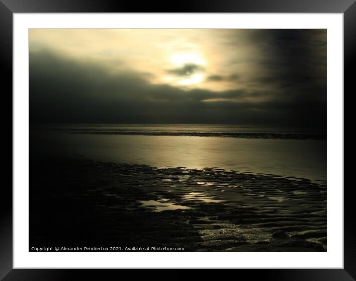 A sunset over a body of water Framed Mounted Print by Alexander Pemberton