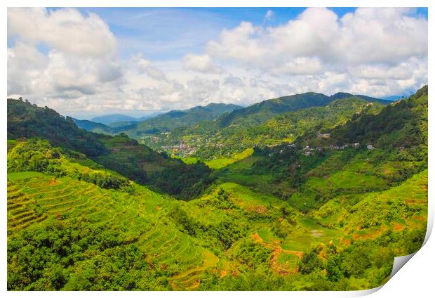 Banaue Philippine Mountains Print by Clive Eariss