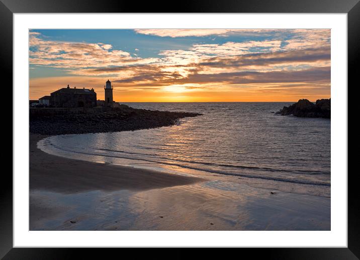 Portpatrick Sunset Framed Mounted Print by Derek Beattie