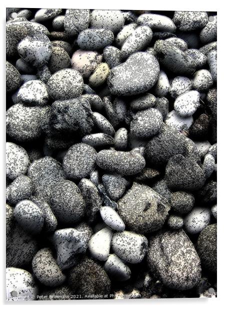 Abstract textured pebbles Acrylic by Peter Brownlow