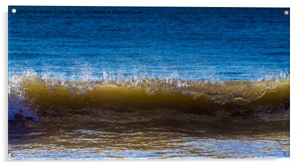 Crashing wave Acrylic by Stuart C Clarke