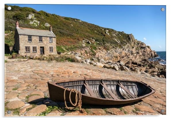 Old boat, Penberth Cove, Cornwall  Acrylic by Brian Pierce