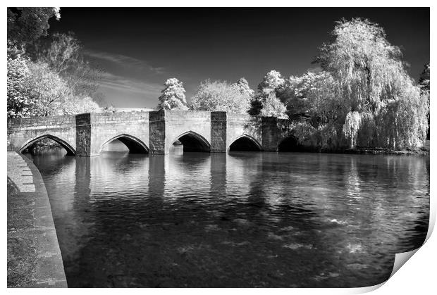 Bakewell Bridge and River Wye Print by Darren Galpin
