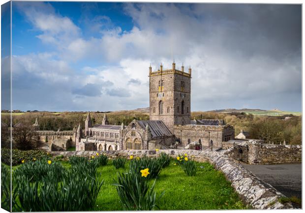 St David's Cathedral, Pembrokeshire, Wales.  Canvas Print by Colin Allen