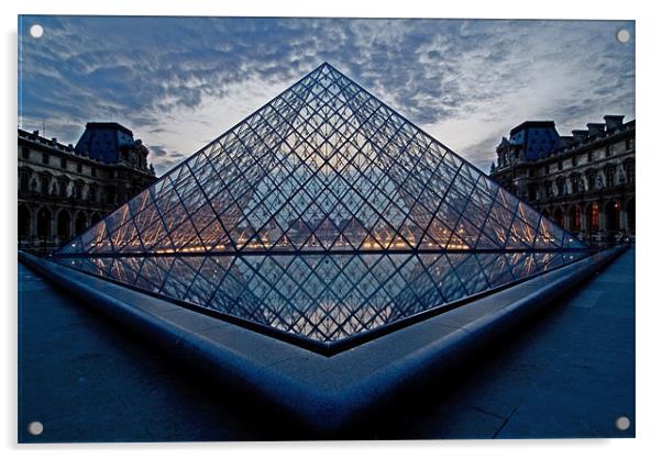 Louvre Glass Pyramid Acrylic by Andy Wager