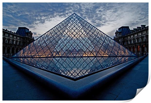 Louvre Glass Pyramid Print by Andy Wager