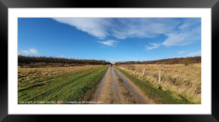 Muddy track Framed Mounted Print by David Forrest