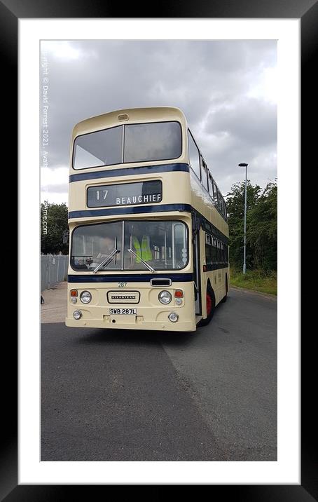 Old Bus Framed Mounted Print by David Forrest