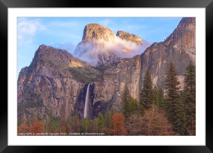 Cathedral Rocks and Falls Framed Mounted Print by jonathan nguyen