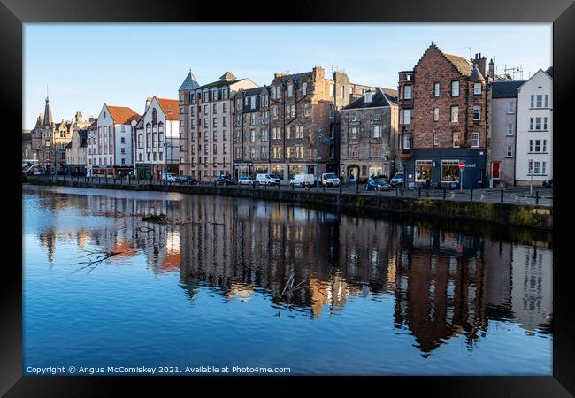 Buildings on The Shore in Leith, Edinburgh Framed Print by Angus McComiskey