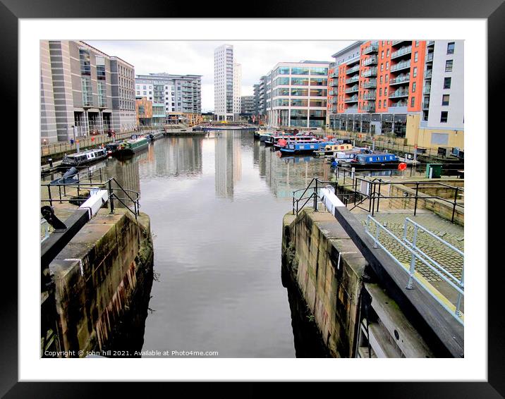 Leeds Dock. Framed Mounted Print by john hill