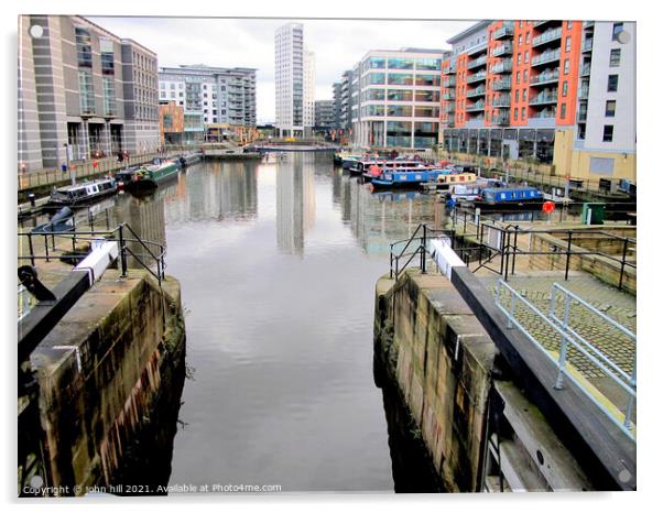 Leeds Dock. Acrylic by john hill