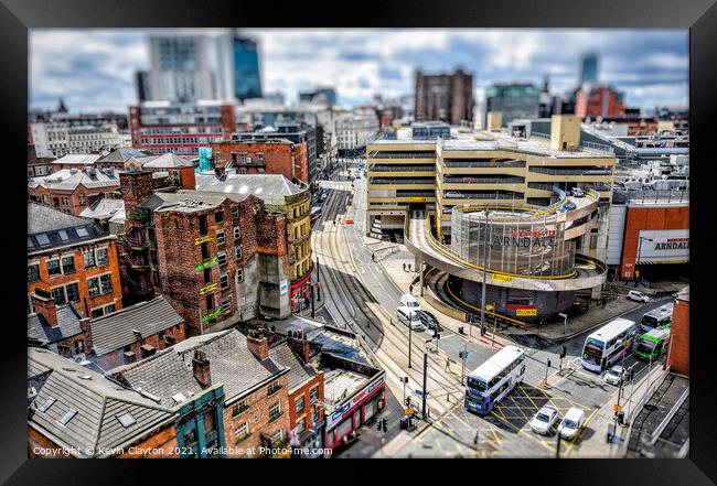 Miniature Manchester Framed Print by Kevin Clayton